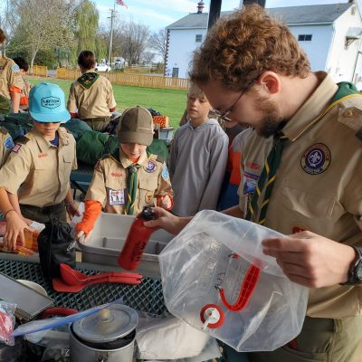 Scouts develop leadership by teaching skills to others