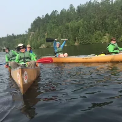 Scouts canoe at Boundary Waters high adventure